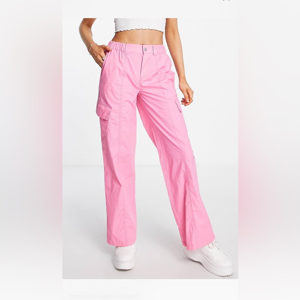 ASOS low rise pink cargo